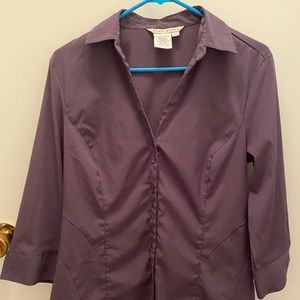 Purple button down blouse
